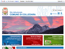 Tablet Screenshot of comunedicolledara.gov.it